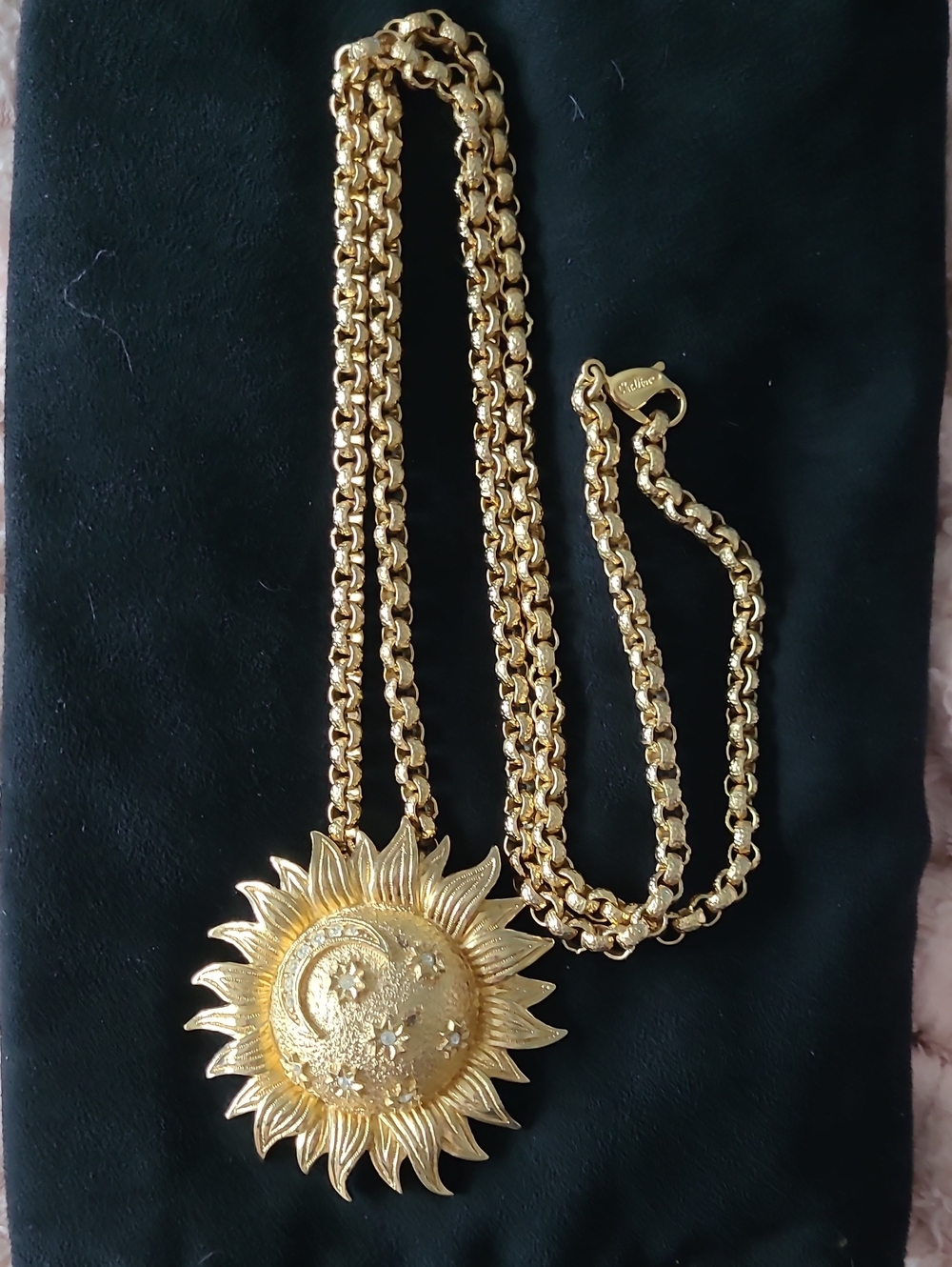 Dior Gold Sun Medallion Brooch/Pendant